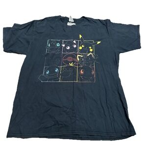 Genuine Pokémon Nintendo Black  Shirt Size Large Pre Owned Condition